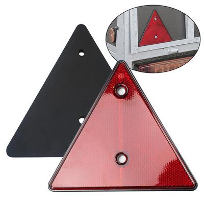 2PCS Anhänger Rote Dreieck Reflektoren Für Tor Pfosten Hinten Reflektoren Schraube-auf Caravan Dreieck Reflektierende Für Anhänger