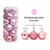 24Pcs 3/5CM Christmas Balls Hang Pendant Reusable Christmas Tree Ornaments New Year Decor Shatterproof Xmas Tree Baubles