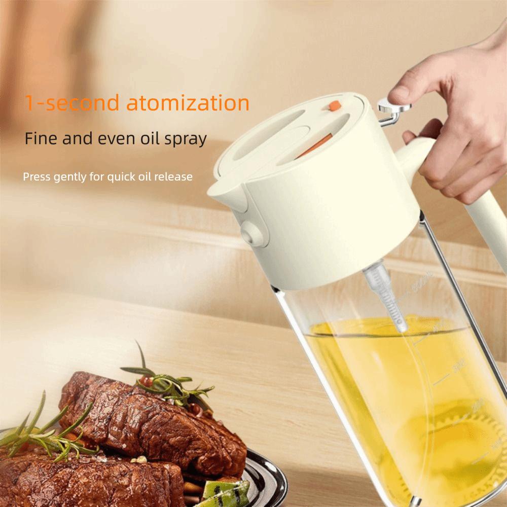 Auslaufsichere Öl-Sprühflasche mit Ausgießer-Düse Ölkanne Ölflasche Spender Küchenhelfer