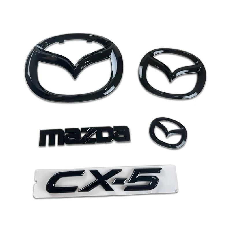 2025 Heißes Plastik Auto Frontklappen-Emblem für Mazda CX-5 CX5 Lenkrad-Abzeichen 3D Karosserie Ersetzungs-Aufkleber Heck-Heckklappen-Refitting-Dekor