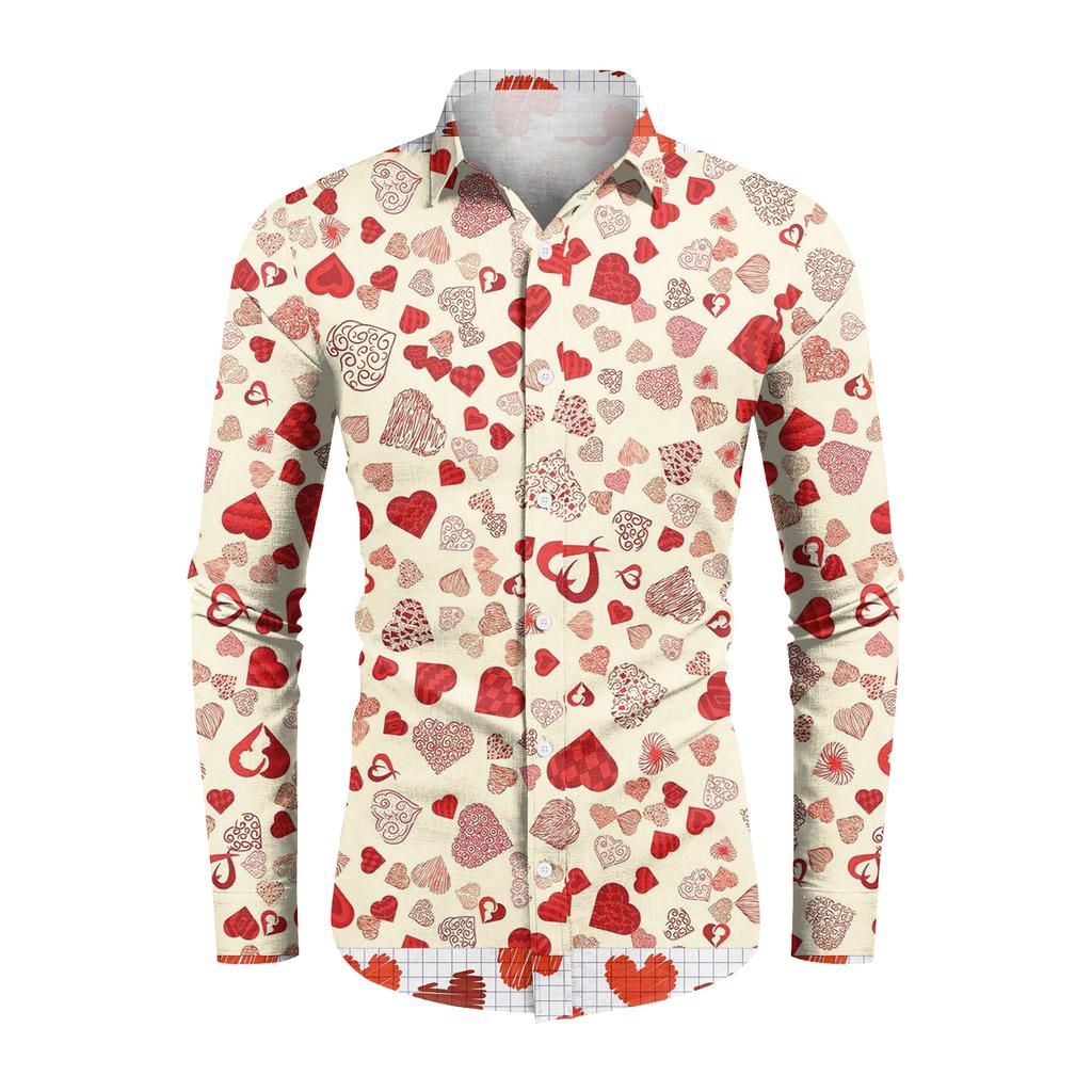 Lässiges, locker sitzendes Langarmhemd für Herren, modisches Revershemd