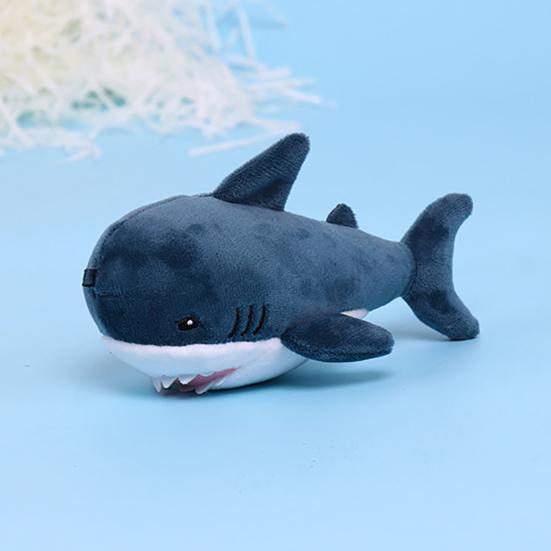 Key Holder Soft Cartoon Shark Shape Plush Creative Hanging Pendant for Bag