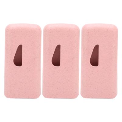 3 Stück Tragbarer Tablettenschneider Kunststoff Tablettenteiler für Kinder Ältere Rosa