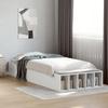 VidaXL Bed Frames White 100x200 Cm Engineered Wood, Bed, Single Bed, Storage Bed, Slatted Base, Bedroom Furniture, 3280601