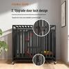 Extra Thick Dog Cage with Toilet for Large Breeds: Golden Retriever, Samoyed, Border Collie, Labrador