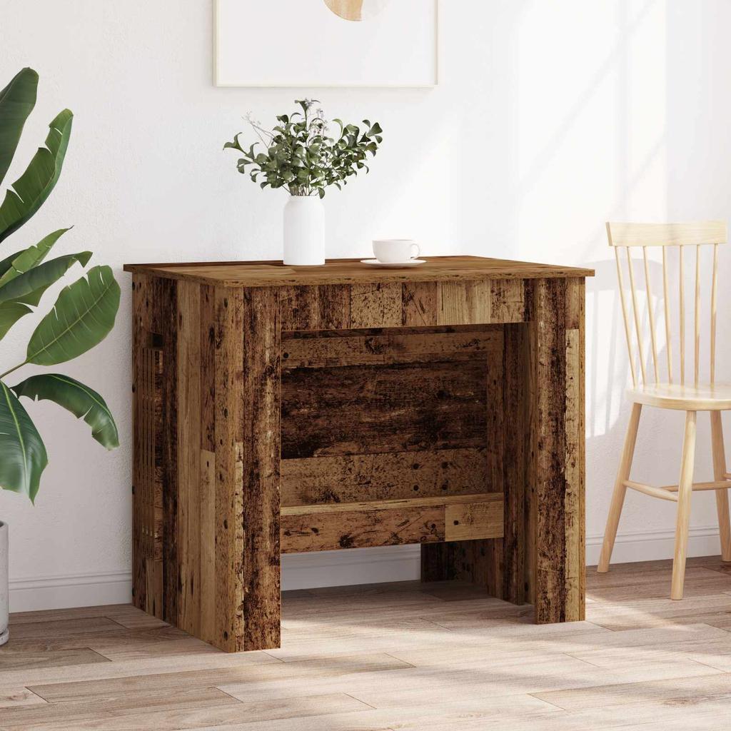 Dining Table 240 x 85 x 75 cm Particleboard Reclaimed Wood Look Rectangular