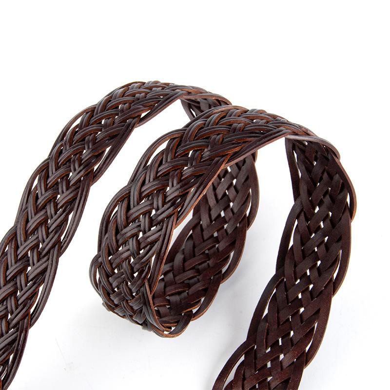 New Piercing-free Braided Belt Women's Decorative Suit Dress Waist-hugging Retro Belt Women's Style