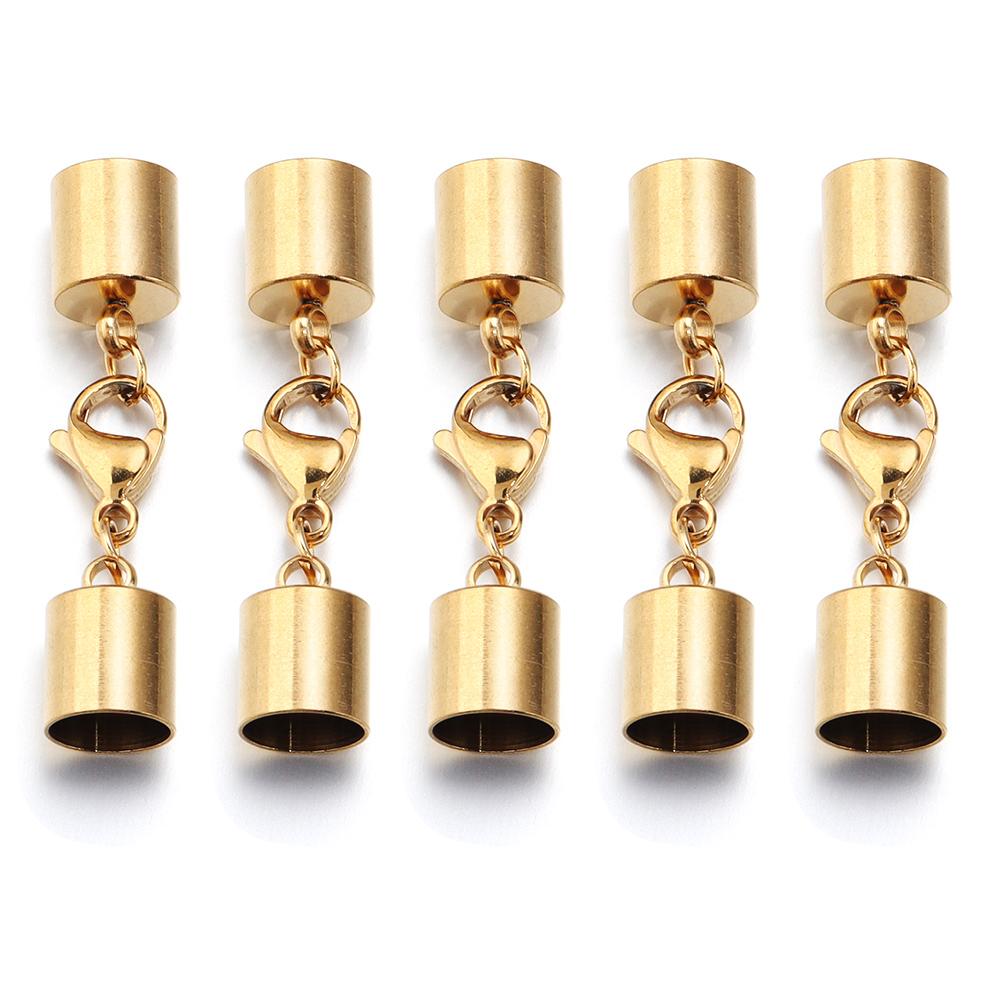 Louleur Stainless Steel Leather Cords Lobster Clasps Hooks Fit Leather Cord Connectors For Jewelry Making High Quality Wholesale
