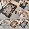 3D Visual Three-dimensional Floral Bathroom Floor Mat Anti Slip Absorbent Carpet Home Use Entrance Rug Home Decoration