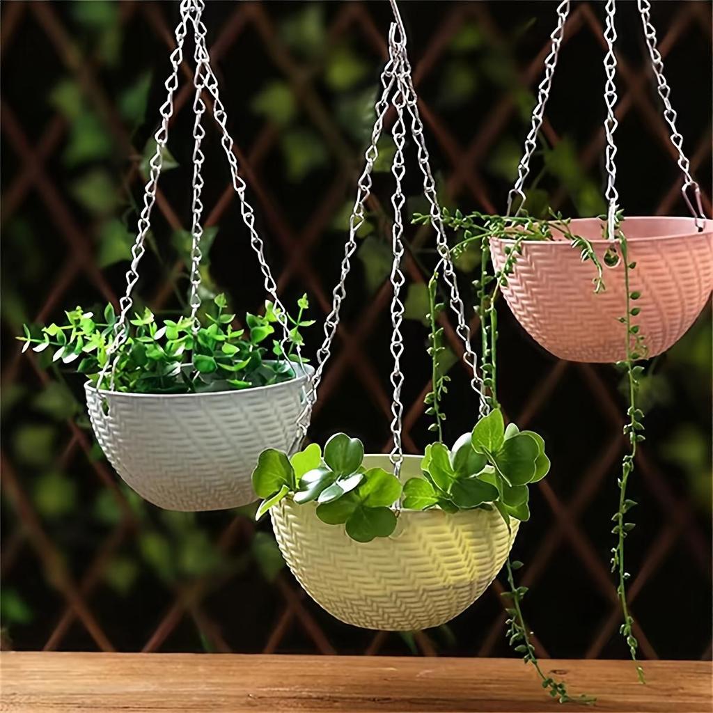 Outdoor Garden Balcony Hanging Flower Pot, Hanging Pot. Suitable for Indoor and Outdoor Green Plants