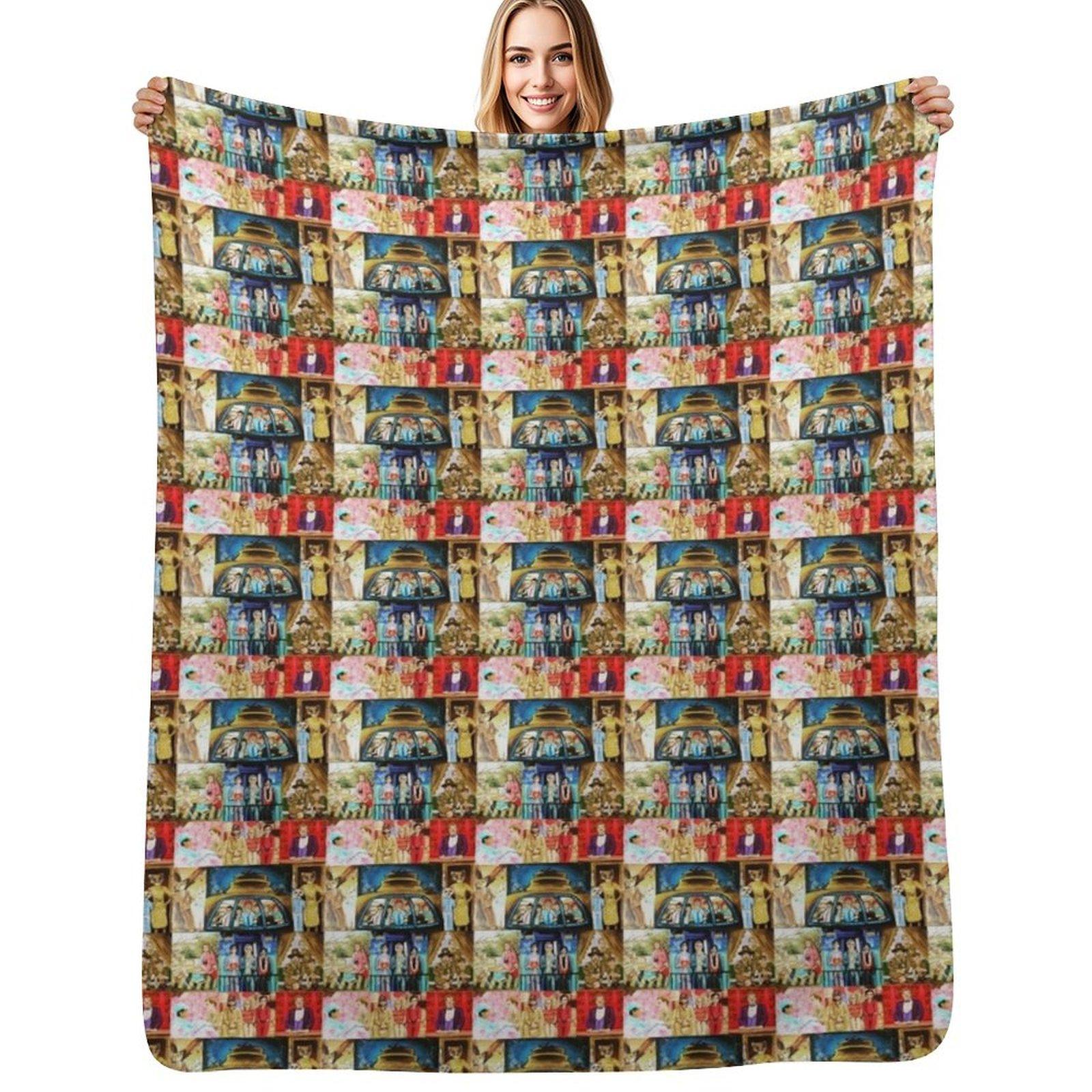 Wes Anderson Throw Blanket Long Lasting Soft Plush Blanket for Daily Use Size: 75*100cm, Weight: 230 GSM