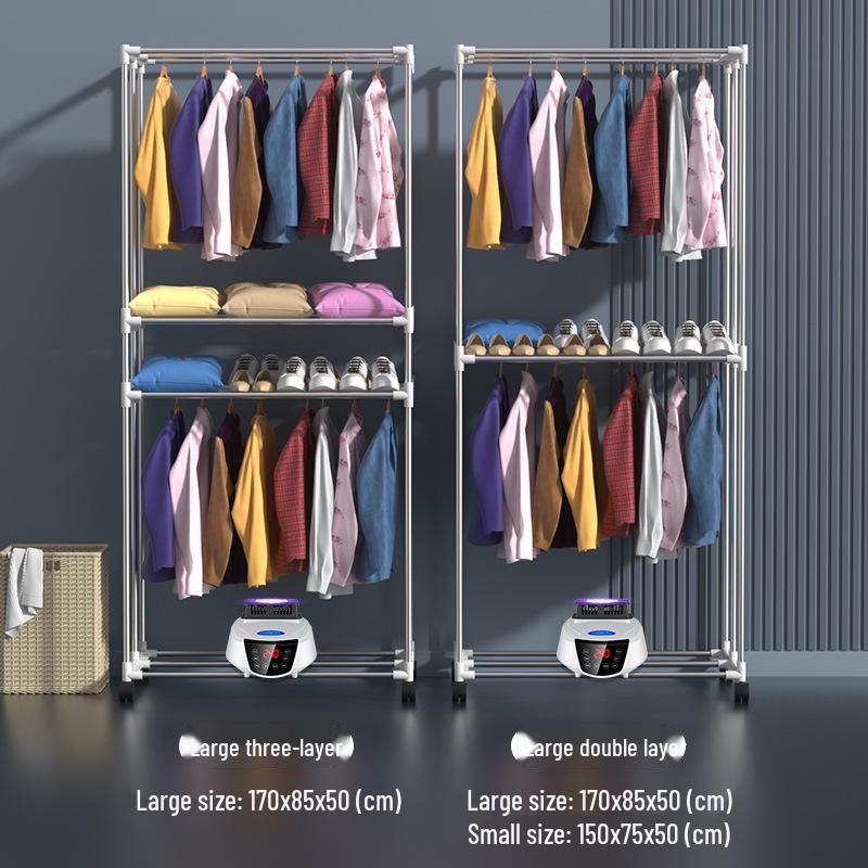 Remote Control Dual-Layer Clothes and Shoe Dryer with Timer