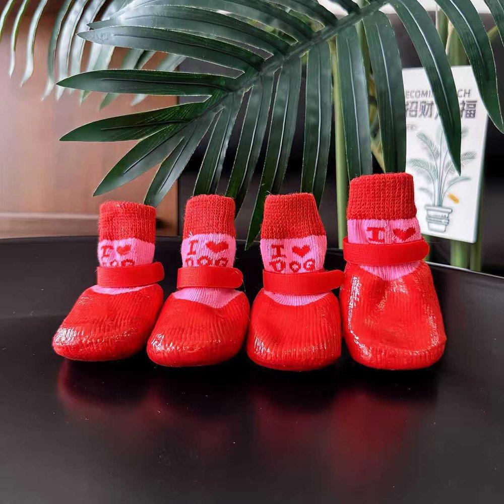 Waterproof Pet Boots Anti-slip Dog Foot Cover Portable Dog Shoes  Pet Supplies