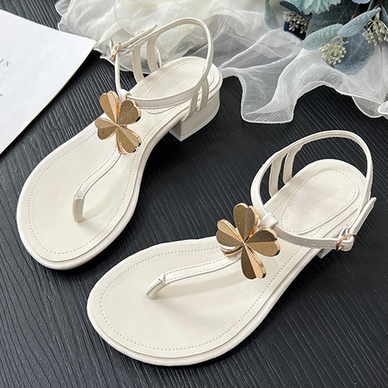 Fashion 2025 Traf Med-High Heels Sandals Women Brand Clip Toe Thong Flipflops Ladies Office Dress Anke Strap Shoes Beach Sandalias Mujer
