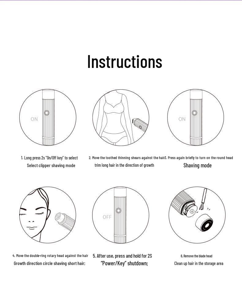 Dual-Head Women’s and Men’s Electric Epilator & Shaver