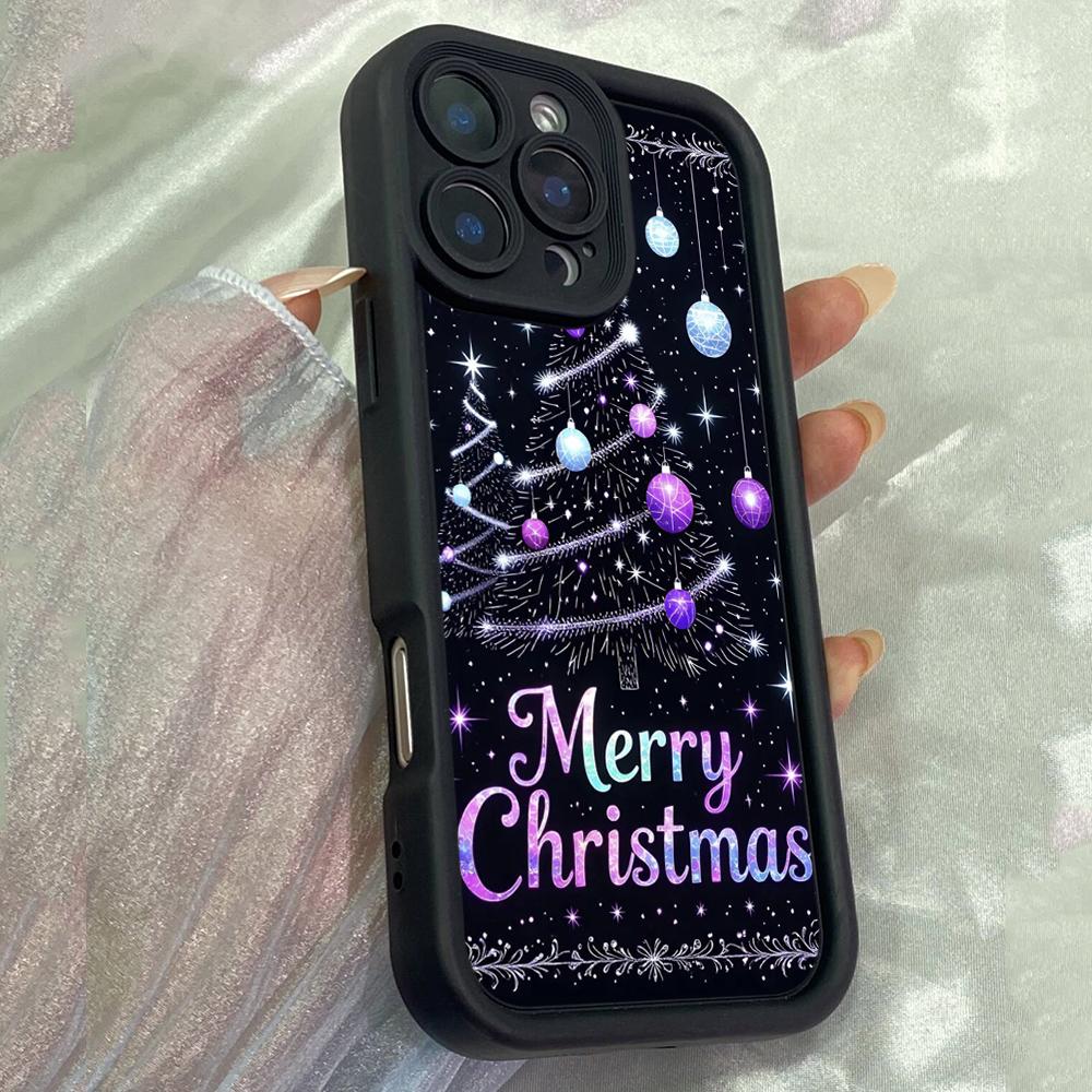JT346 Merry Christmas Tree for iPhone 17 16 15 14 13 Pro Max Samsung S26 S25 Ultra A17 A07 A56 Xiaomi 15T Redmi 15c Note 14 13 12 11 Soft Case