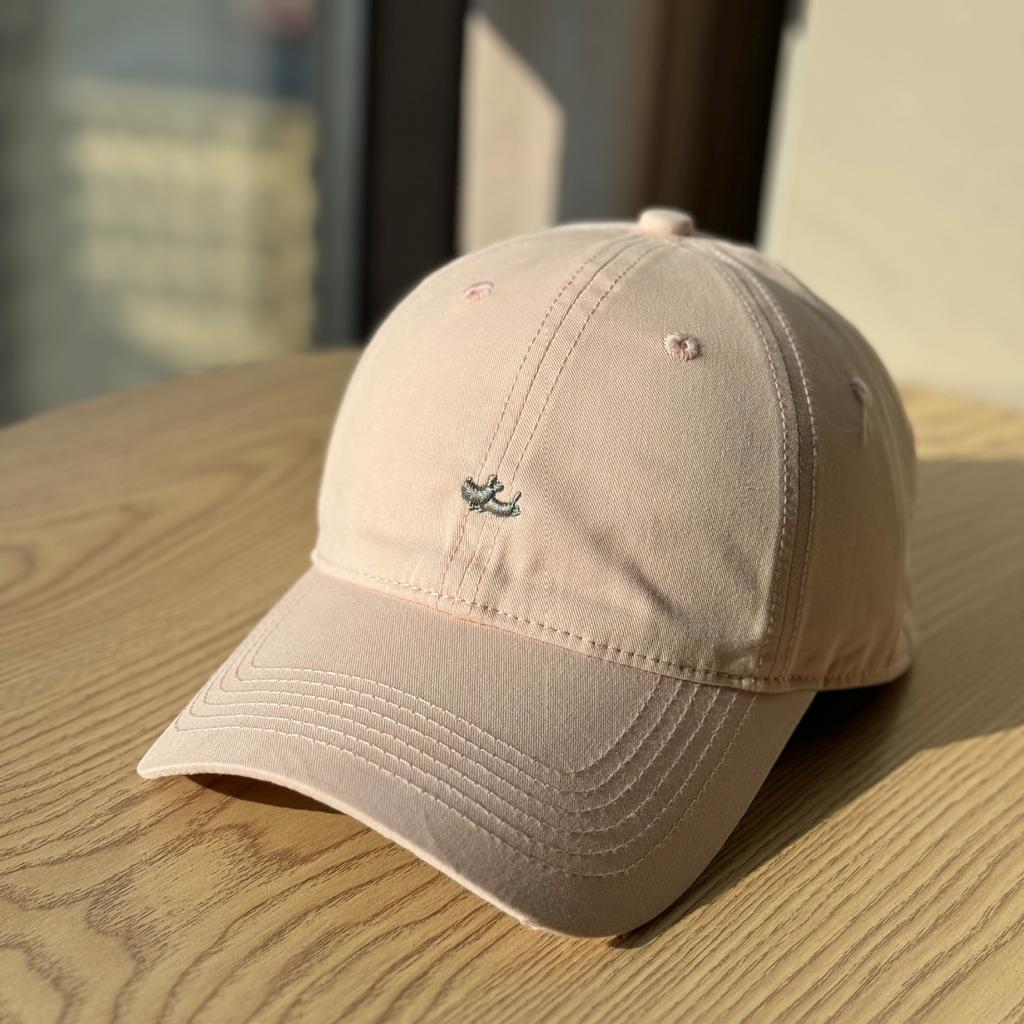 Korean-style versatile baseball cap with puppy embroidery for women, wide brim that makes the face look smaller, pure cotton slimming duckbill cap