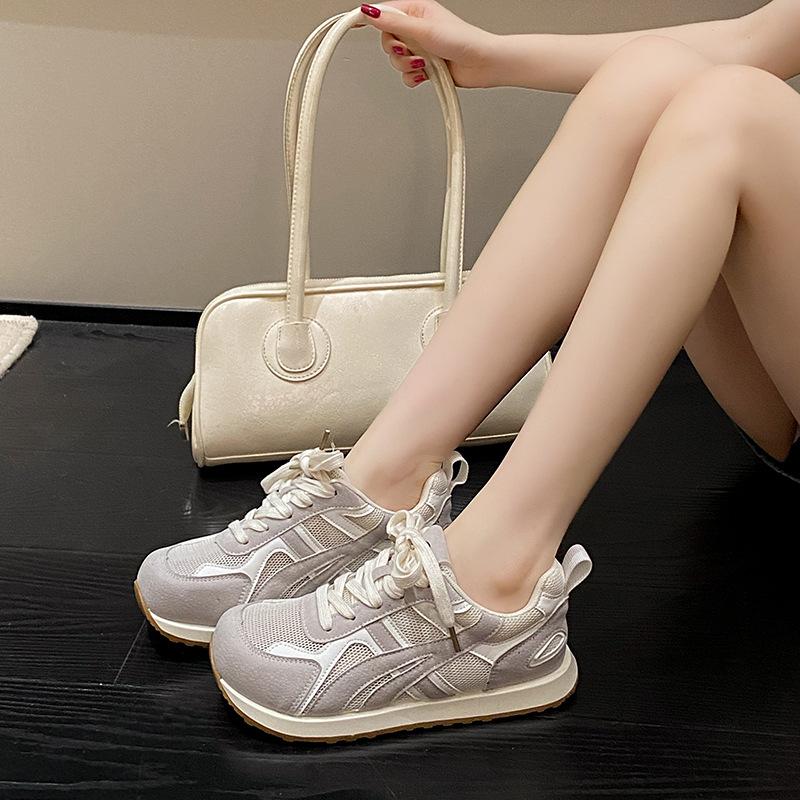 Retro big head ugly cute German training shoes women's 2025 summer new mesh breathable casual sports shoes women's Forrest Gump shoes