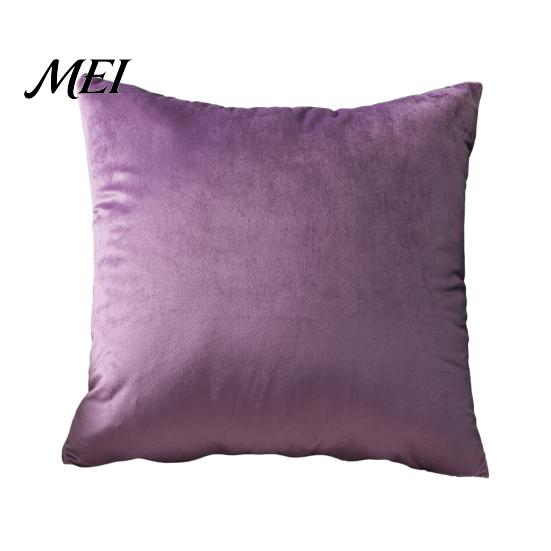 Plush Velvet Throw Pillowcase Solid Color Pillow Cover, Soft Case, 17.7x17.7 Inch Smooth Cushion Cover for Sofa, Bed, Office, Cozy Home Decor Luster
