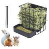Metal Guinea Pigs Hays Rack Durable Anti Tip Structure Space Saving Cage Feeder For Small Pet
