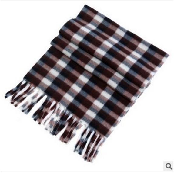 Black and White Checkered Double-Sided Velvet Scarf for Men and Women
