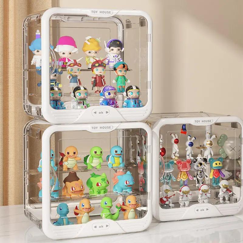 NEW Clear Display Case for Figures Mini Action Collectibles Box Adjustable Doll Showcase Organizer Storage