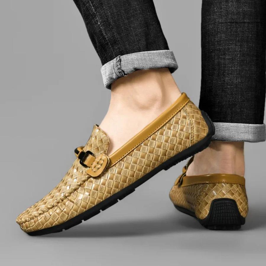 Módní kožené pánské ležérní boty prodyšné nazouvací společenské boty vysoce kvalitní mokasíny lehké řidičské boty zapatos hombre