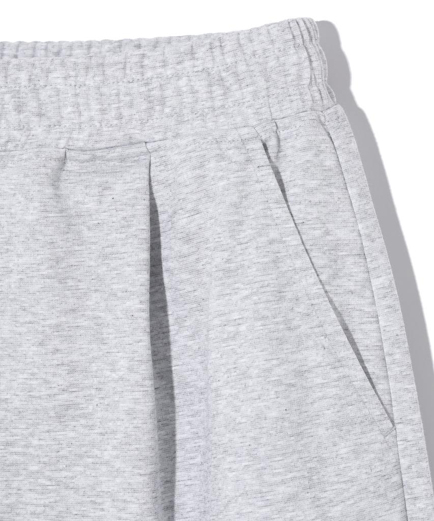 RAYFIKERS One-Pleat Wicked Smile Sweat Shorts Melange Grey (Mp7Pu489-097)