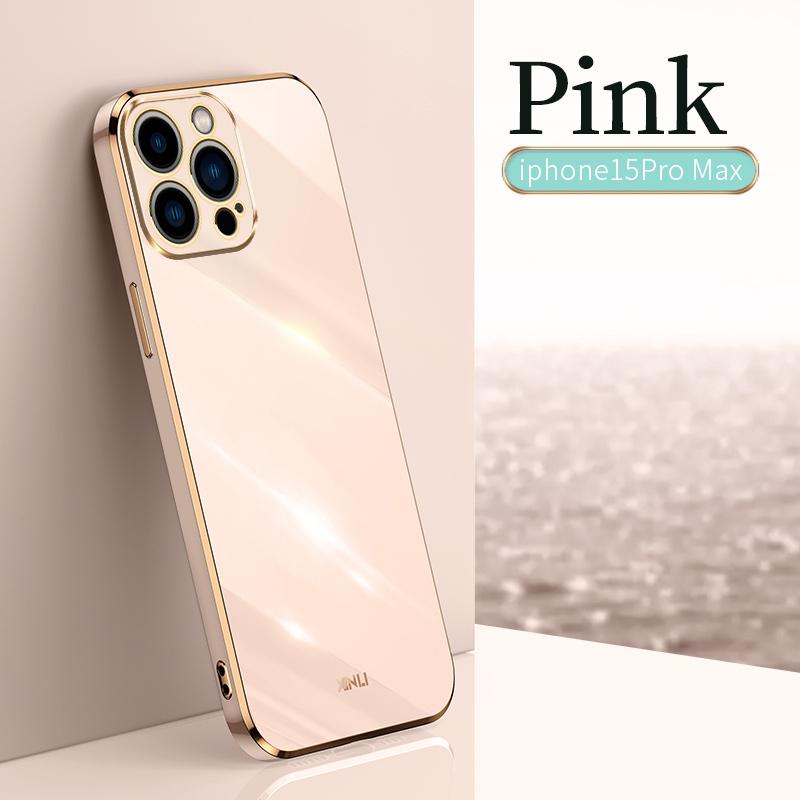 Luxury Square Silicone Plating Phone Case for iPhone 15 14 13 12 11 Pro Max XR X XS Max 7 8 15 Plus Shockproof Solid Color Soft Cover