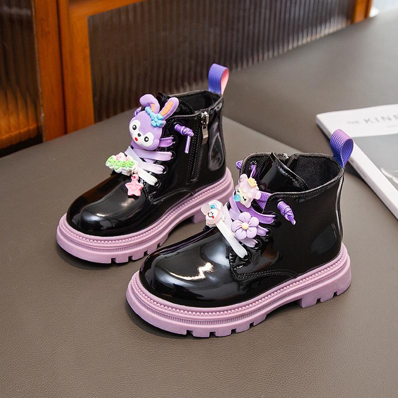 Fashion cute girls short boots autumn new soft-soled non-slip cartoon casual boots
