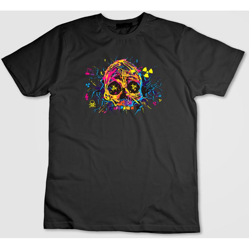 Colourful Skull Figure T Shirt Men Woman H365