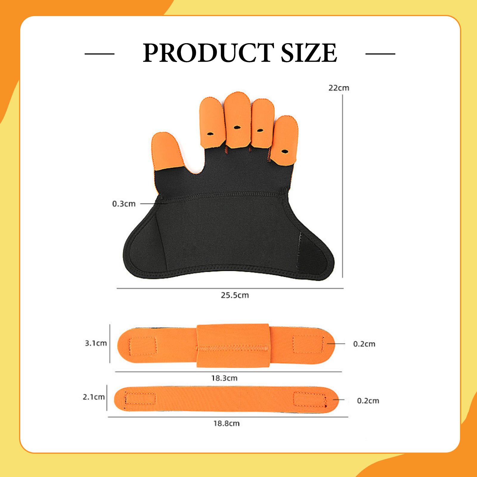 Portable Finger Splint Brace Ability Professional Hand Training Rehabilitation Gloves Finger Separation Glove Adjustable оранжевый