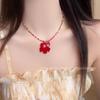 Summer Floral Beaded Clavicle Necklace - Irregular Design for Women