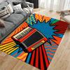 Pop Art Carpet with Accordion Design, Vibrant Colors for Living Room Suitable for use as an anti-slip for living room bedroom sofas