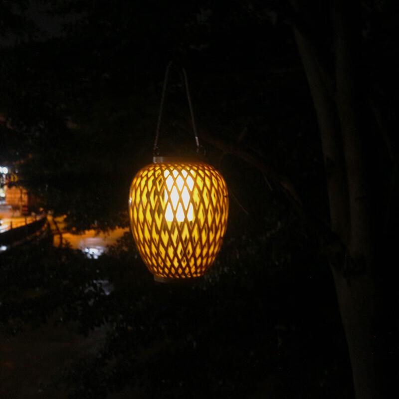 Solar Imitation Bamboo Garden Lantern