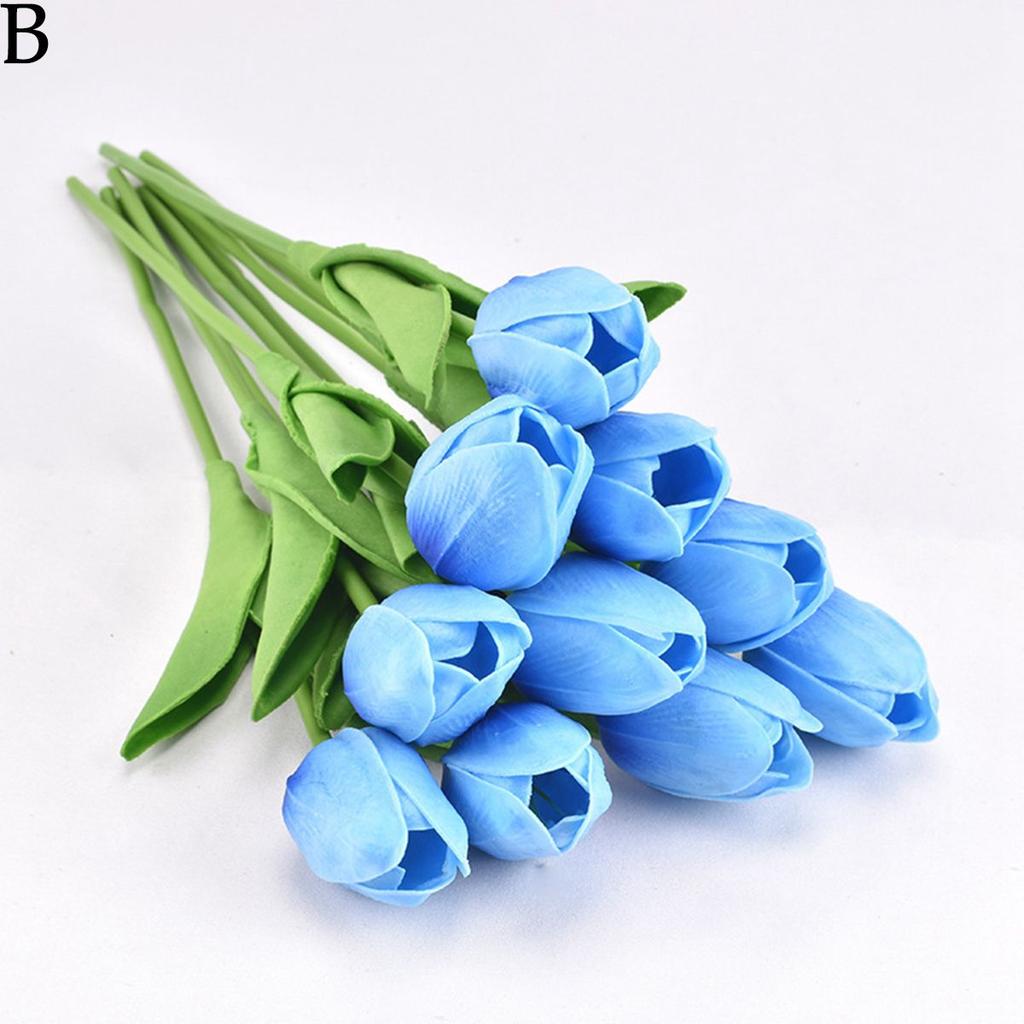 DIY 5pcs Bridal Bouquet Wedding Decoration Home Tulipanes Tulip Fake Flowers Artificial Plant