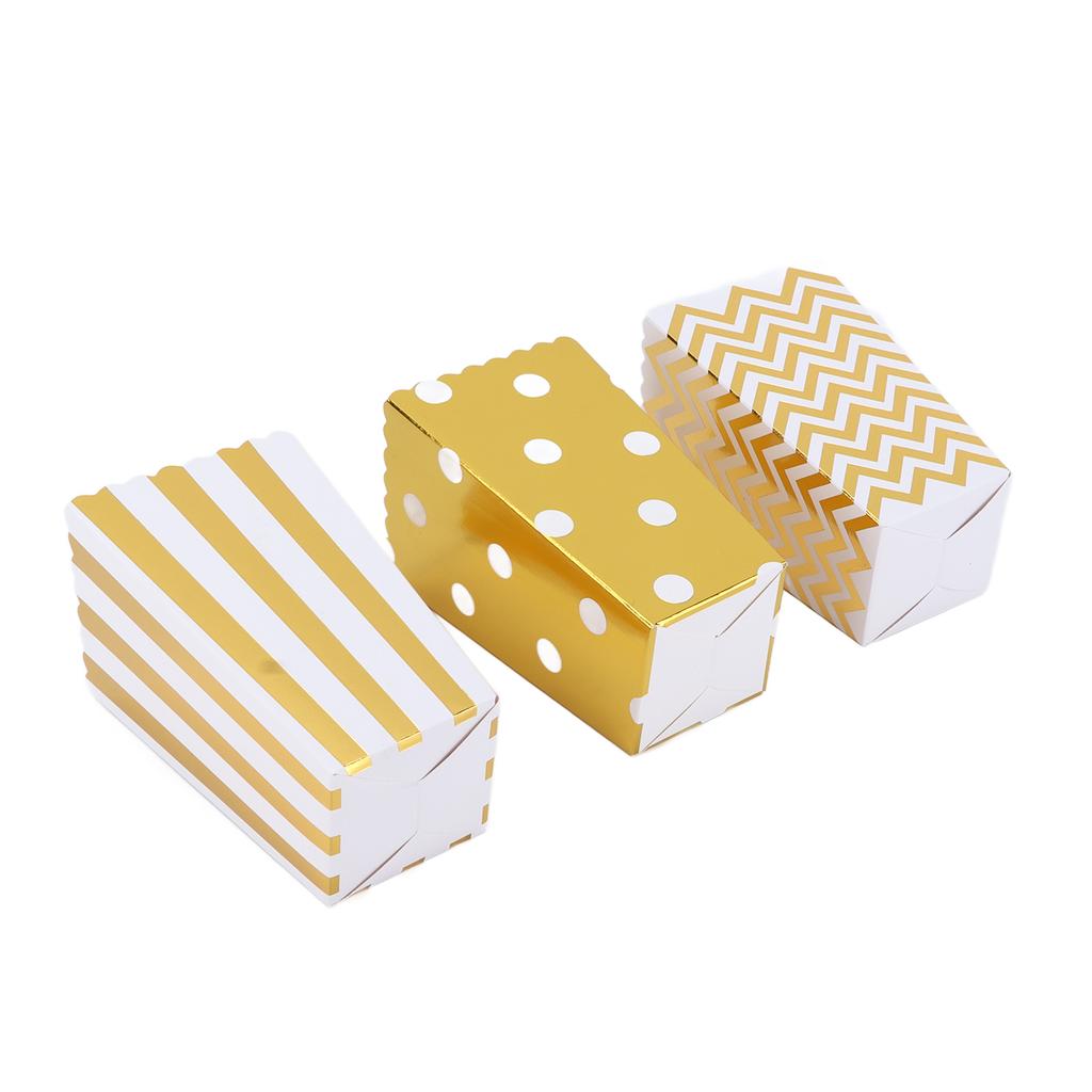 36PCS Popcorn Boxes Paper Large Capacity Top Opening Lightweight Portable Popcorn CupsGold