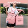Nylon Letter Backpack With Airflow Straps For Middle School Students