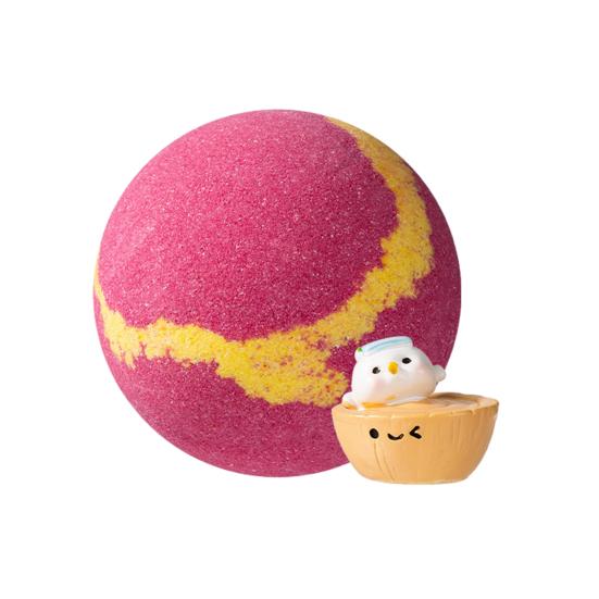 Bath Salt Ball with Surprise Toy Inside Fruity Floral Plants Extract Handmade Natural Sea Salt Ball Bubble Bath Ball Women Men SPA Bath Gift