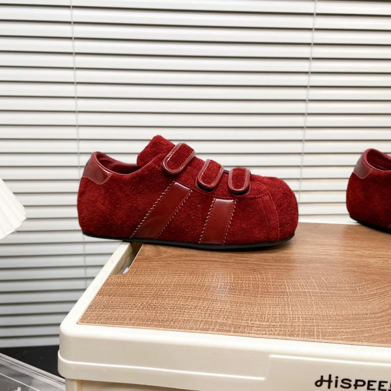 

European women s casual Birkenstock new 2025 sneakers ins tide nubuck leather Velcro is introduced 35 красный