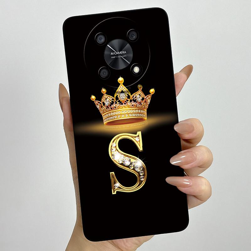 For Huawei Nova Y90 (CTR-LX2) / Nova Y91 (STG-LX1) Fashion Initial Letter Couple Phone Case Soft Silicone TPU Protective Casing