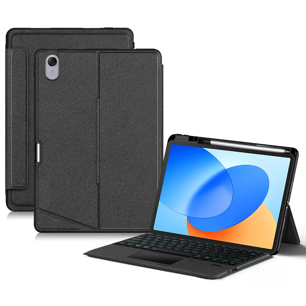 

For Huawei Hi MatePad 11.5 2024 Leather Case+Bluetooth-Compatible Keyboard with Backlight Trackpad A
