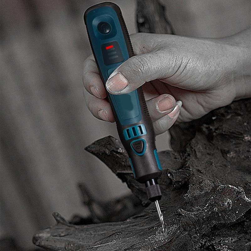Efficient Variable Speed Engraving Pen Electric Polisher Includes Grinding Polishing Attachments and Safety Protections