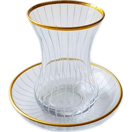 

Тонкая линия талии(Золочение) Чайный набор из 12 предметов на 6 персон