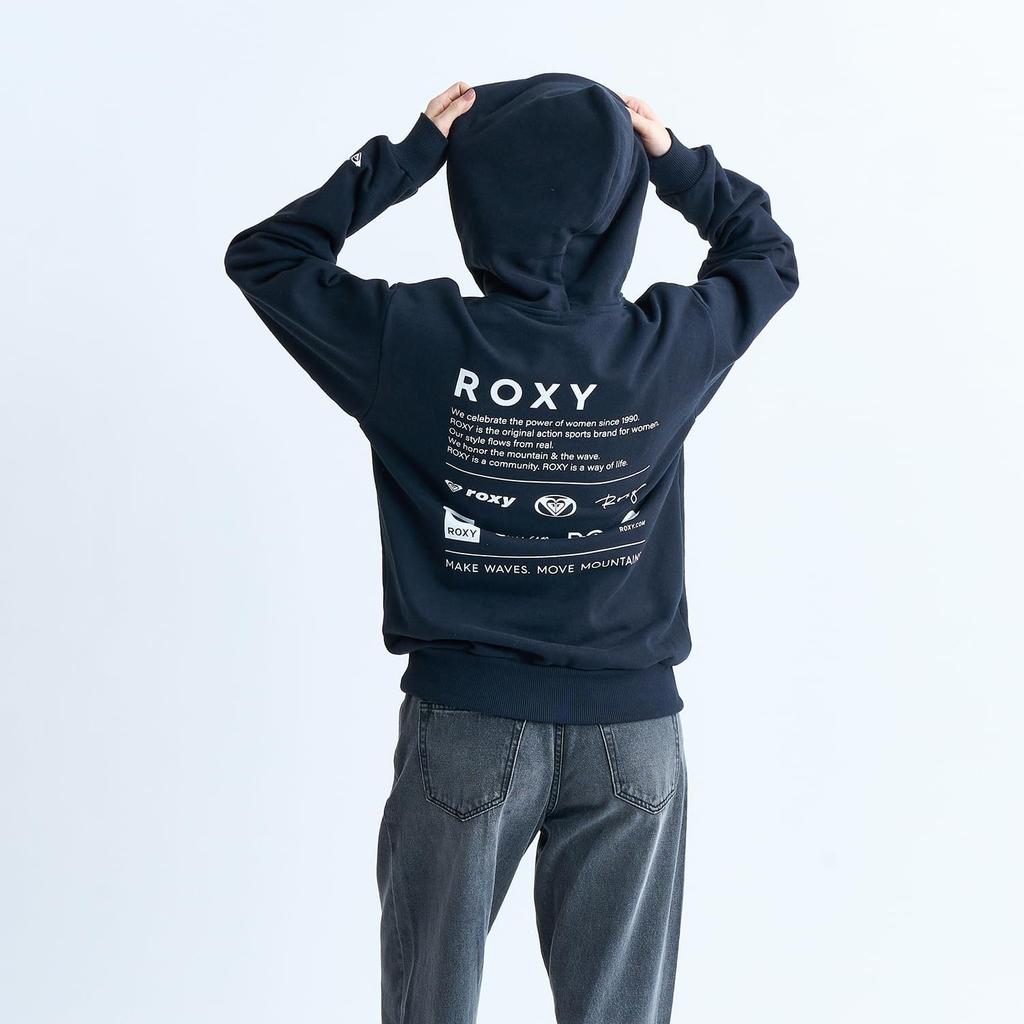 Roxy Regular Fit Hooded Sweatshirt with Back Black Women's Print,