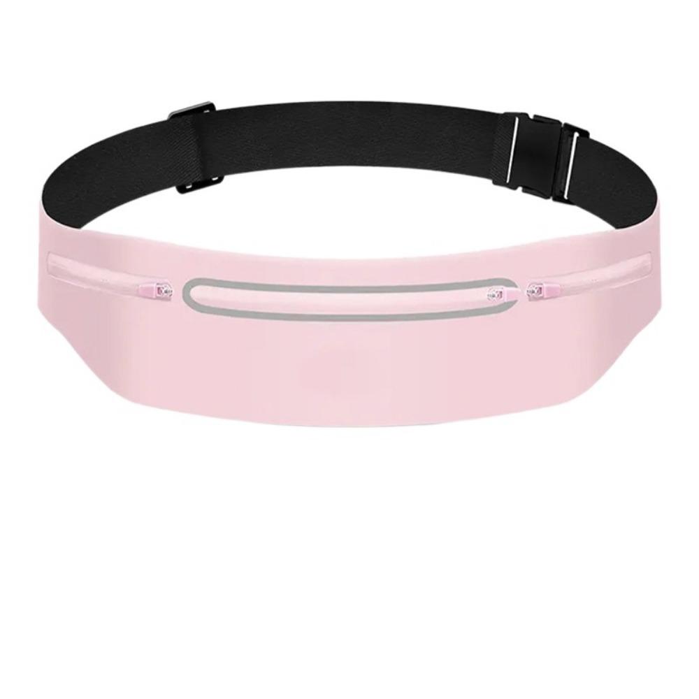 Adjustable Sports Fanny Pack Reflective Strip Mobile Phone Holder Running Waist Belt Bag  Gym