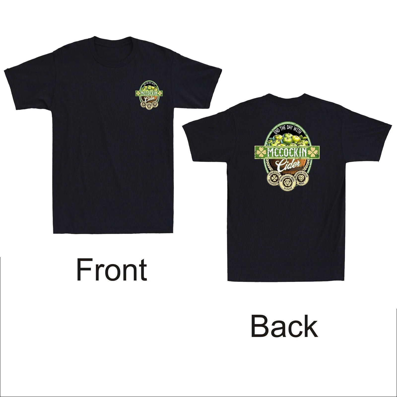 End The Day With Mccockin Cider Funny St Patricks Day Gift Vintage Men s T-Shirt 3XL