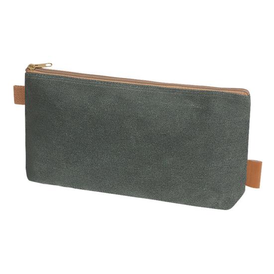 Tool Storage Bag Heavy Duty Wet Waxed Canvas Waterproof Portable Multifunctional Flat Bottom Hardware Tool Gadgets Organizer Pouch Outdoor Supplies