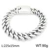 Polished 15mm Cuban Link Bracelet for Man Luxury Waterproof Gold Color Stainless Steel Men's Chain Bracelets Fashion Men Jewelry