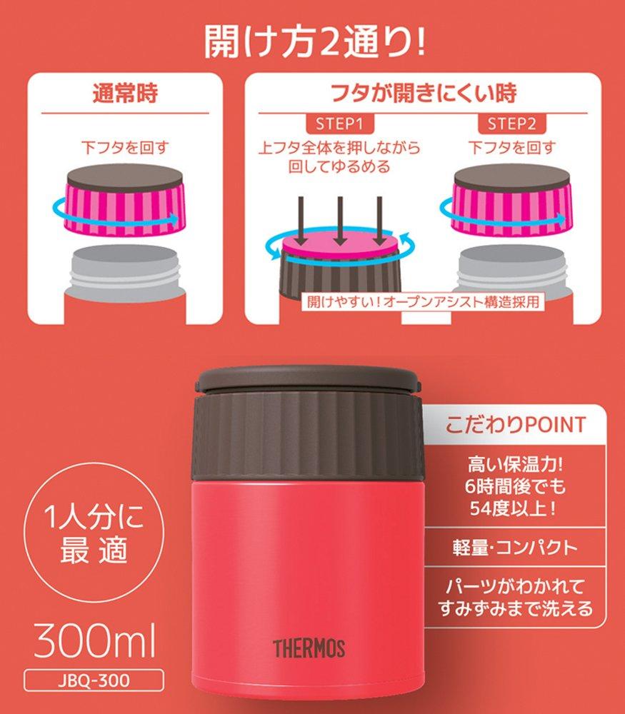 Thermos Vacuum Insulated Soup Jar, 300ml, Peach (JBQ-300 PCH)